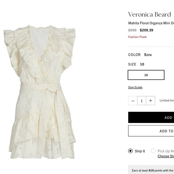 Veronica Beard Dresses & Skirts - Veronia Beard Mahita Dress - Color: Ecru